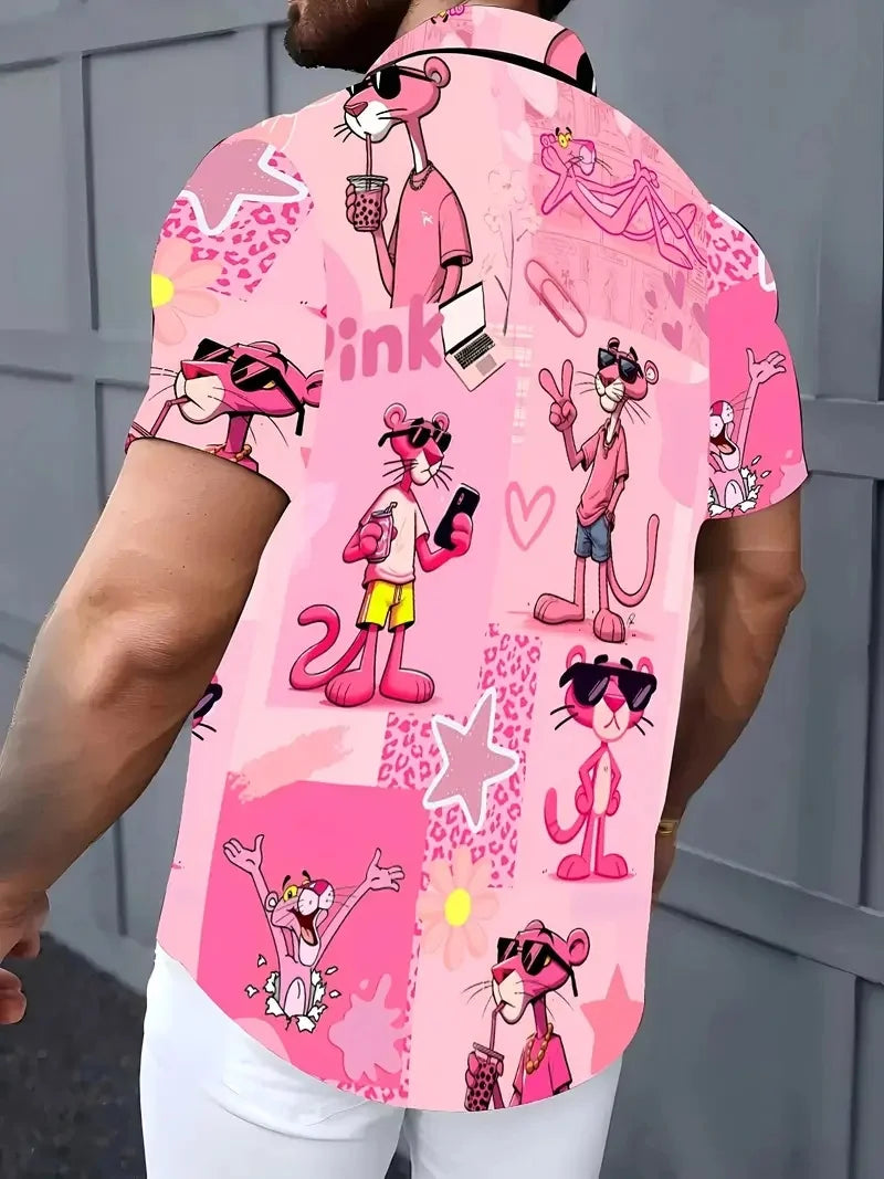 Short-sleeved printed shirt, suitable for both men and women. 3D pattern design. Summer fashion style shirt.