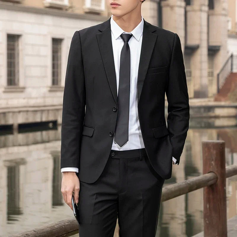 New (Blazer+ Vest + Pants) Fashion Business Men's Professional Dress Solid Color Trend Casual Gentleman Slim Groom Suit M-6XL