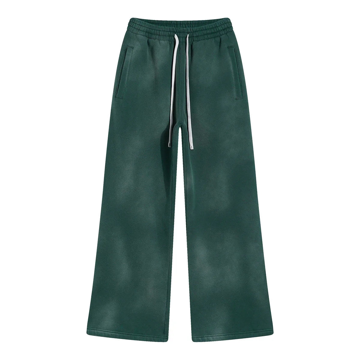 Autumn and winter 2024 new splash ink white spray-dyed loose plus velvet joggers