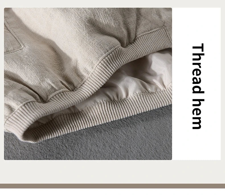 Spring and Autumn New Comfortable Linen Mens Jacket Loose Simple Casual Youth Versatile Cotton Linen Men Clothing FY202