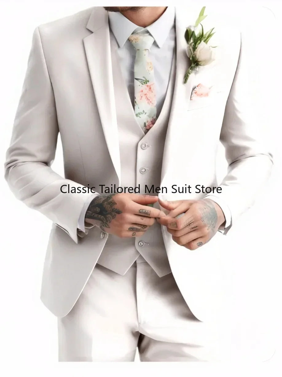 Men's Special Sage Green 3 piece suit Summer Wedding Suit Green 3 piece suit