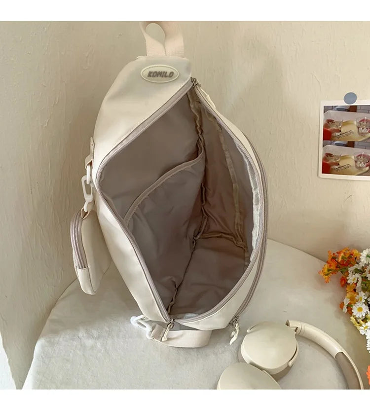Casual Travel Transparent Zipper Shoulder Bag Vintage Women All Match Simple Ita Bag Y2K Girls Fashion Crossbody Bags Handbags