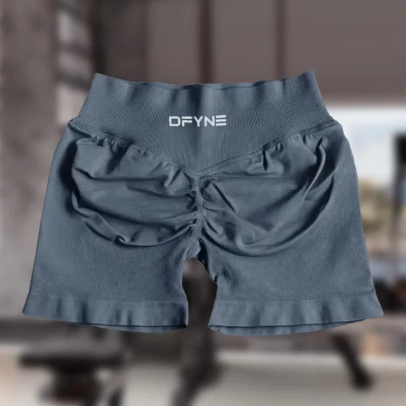 Impact Shorts Low Ribbed Waist Band Women Scrunch Bum Gym Shorts Seamless Yoga Shorts Workout Biker Short Stretch Fitness Short