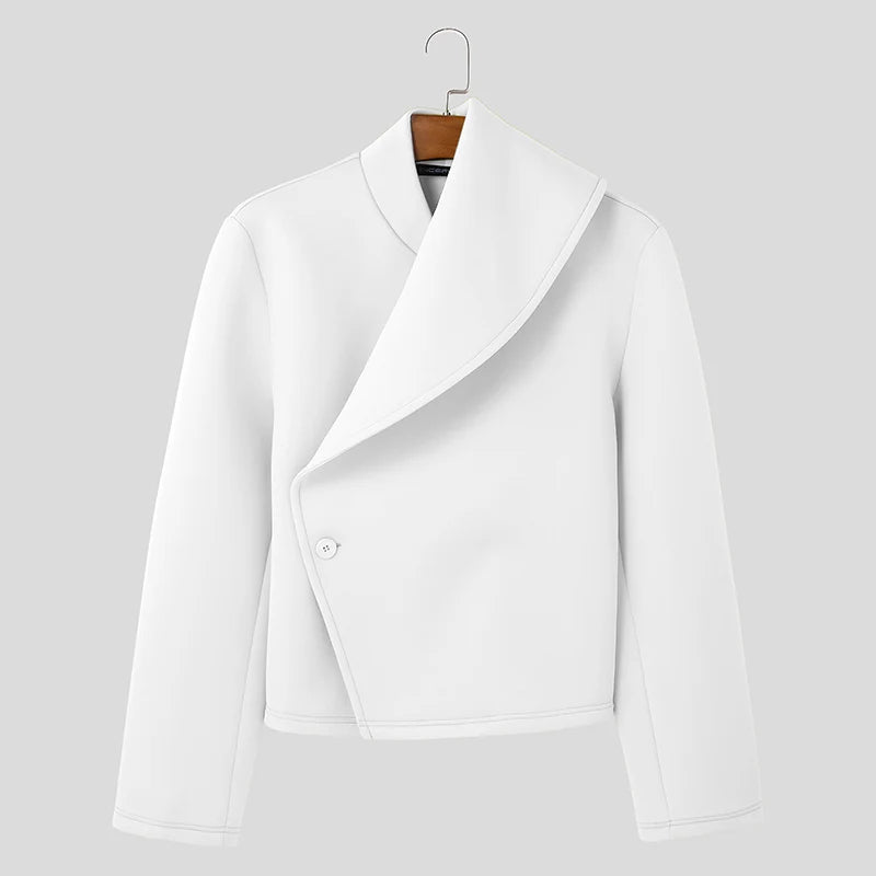 Stylish Casual Style Tops INCERUN New Men Deconstruction Design Solid Loose Jackets Handsome Male Long Sleeved Jackets Coat 2025
