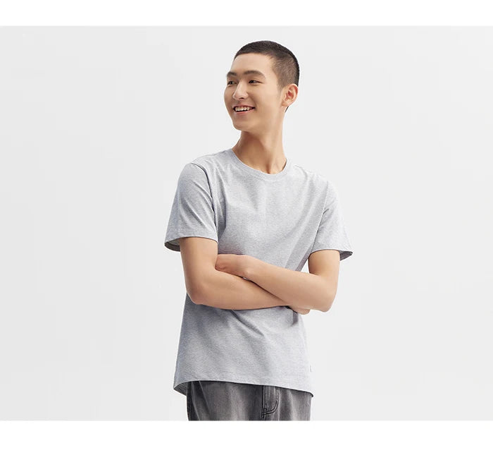 Semir Short Sleeve T-Shirt Men 2024 Summer New Simple Solid Colour Top Slim Pullover Summer Clothing T Shirt