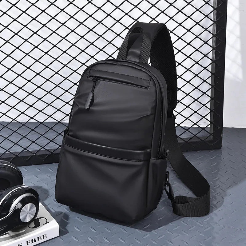 Men Portable Chest Bag Trendy Street New Messenger Bag Men Sports Large Capacity Diagonal Crossbody Bag Universal Shoulder Bag