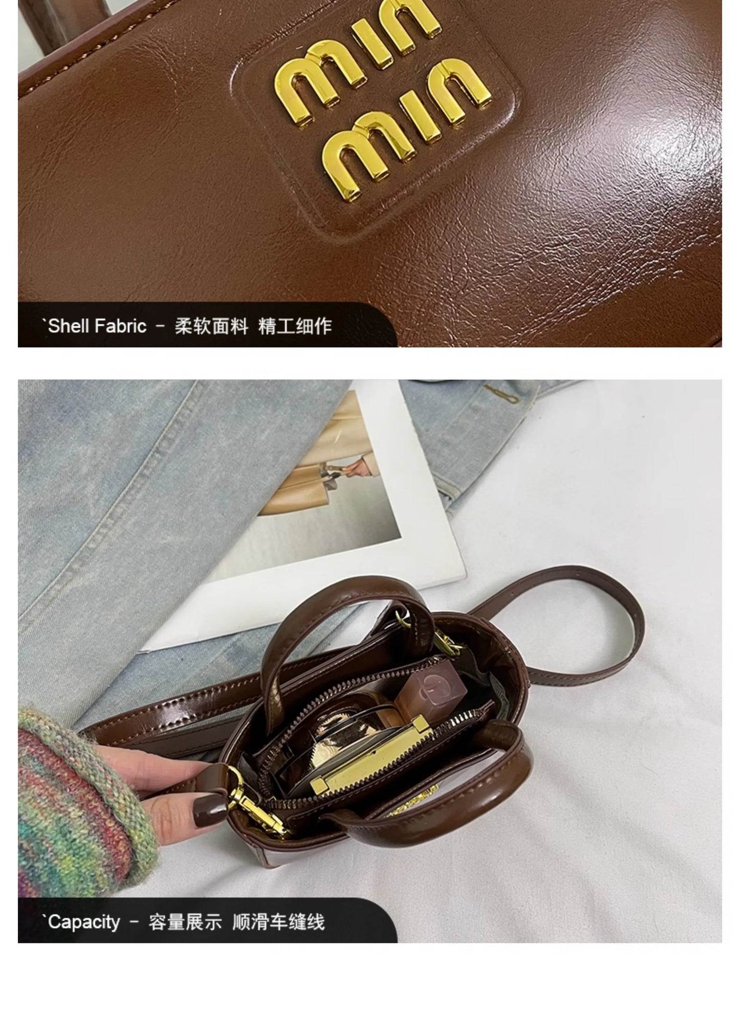 Super fire exquisite mini small bag female 2025 new high-end light luxury designer niche design messenger bag lipstick bag
