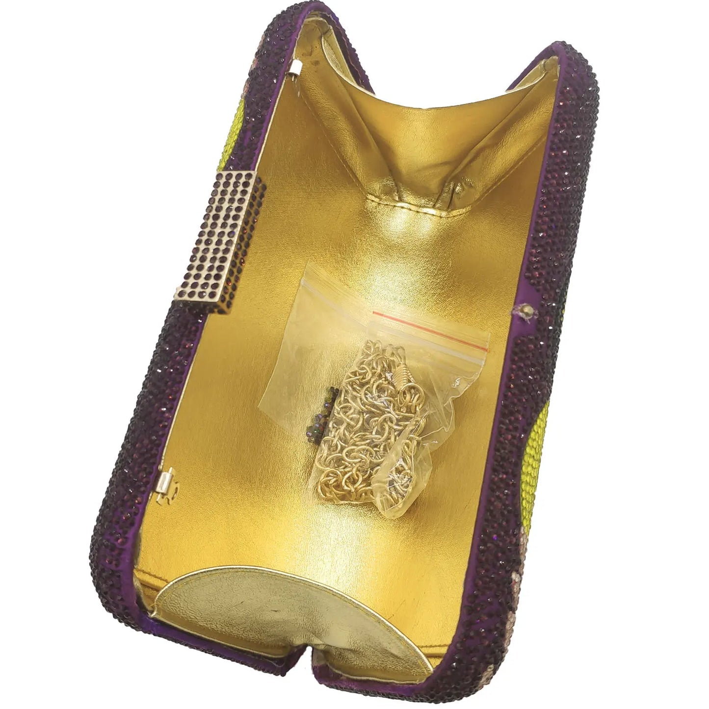 Novelty Toucan Bird Women Crystal Evening Bags Rhinestones Box Minaudiere Clutch Party Cocktail Handbag Diamond Chain Purse