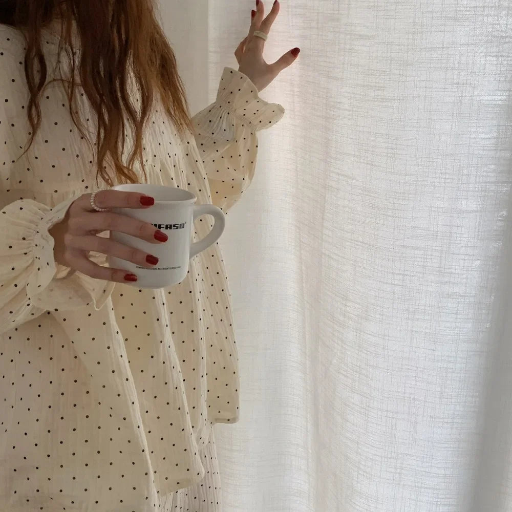 Women's New Pajamas Homewear Suit Spring and Fall Korean Version of the Long-Sleeved Long Pants Thin Section Loose Homewear Suit