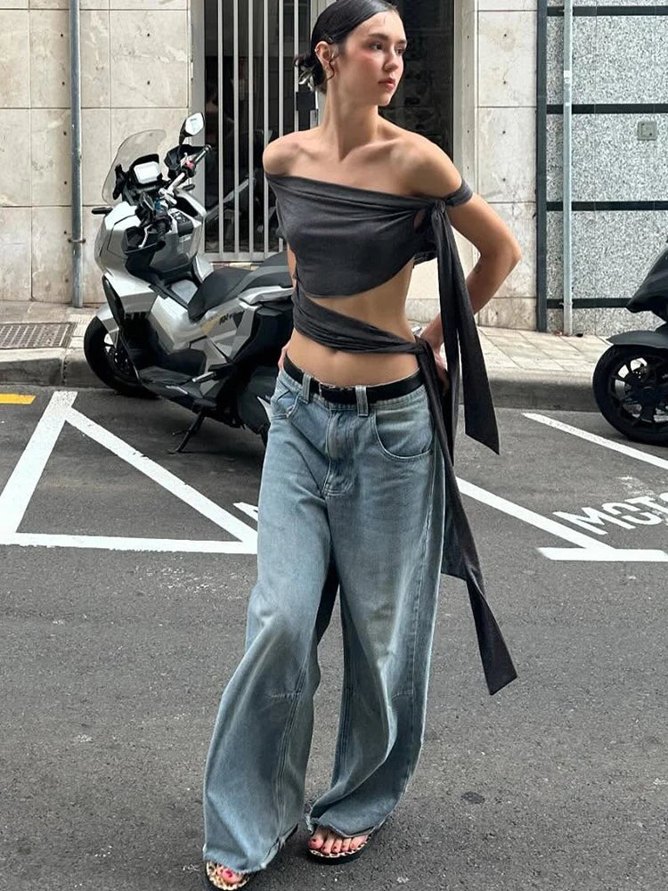 Weird Puss Irregular Women Tank Tops Shirring Shoulder Ruched Summer Chic Fashion Solid Hottie Simple Basic Streetwear Slim Vest
