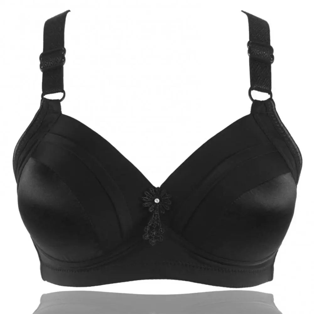Women's Bra Top Sexy Wireless Floral Print Underwear Push Up Breathable Cotton Bra Bralette Adjustable Large size Seamless Bras