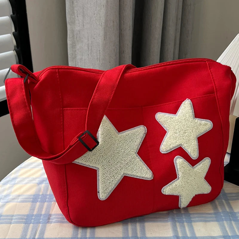 Men and women's commuting bags - simple, niche, retro, girlish cross-body bag made of canvas fabric
