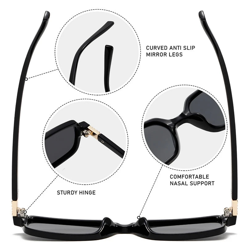 Polarized Small Square Sunglasses Men Women Driving Shades Uv400 Fashion Retro Vintage Sun Glasses Summer Trendy Travel Eyewear