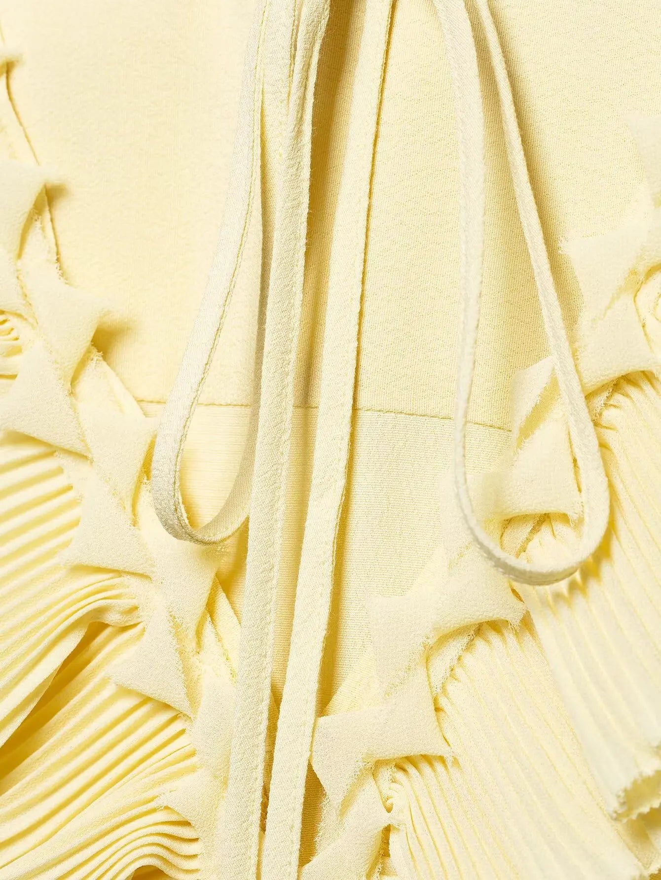 TRAFZA Vintage Chic Yellow Tie Up Women Blouse V-Neck Ruffles Long Sleeve Lace-up Bow Shirts Fashion 2025 Spring Summer Blouses