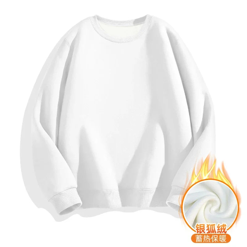 LEGIBLE 2025 Autumn Winter Woman's Hoodies Oversize Female Loose Solid Thicken Fleece Warm Women Sweatshirts Lady