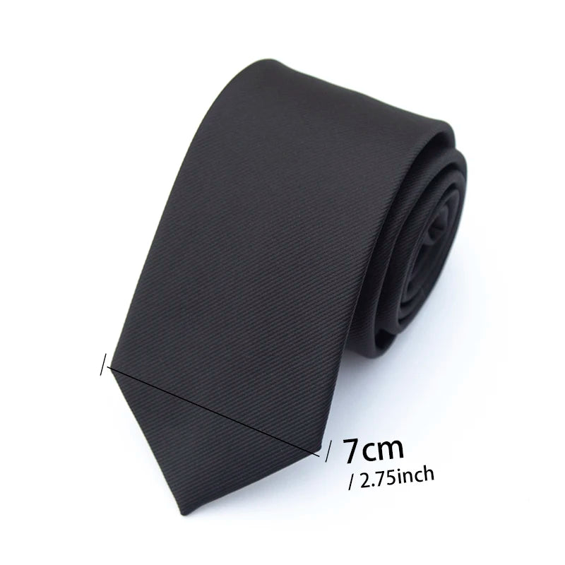 New Classic Black Ties for Men High Quality Women Neckties for Wedding Party Business Adult Neck Tie Casual Solid Accessories
