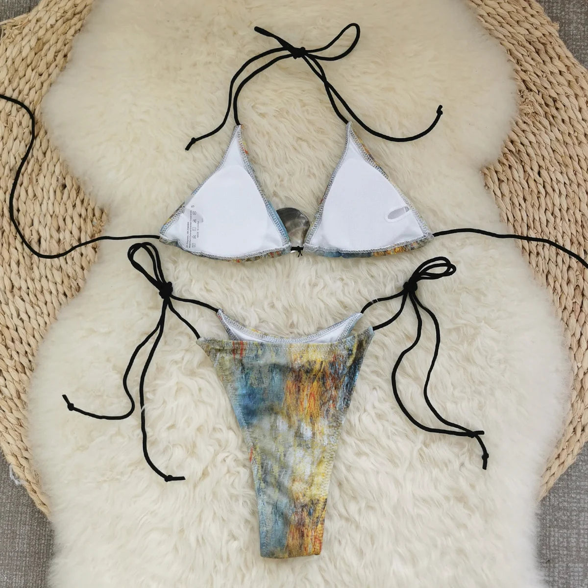 SEAURAL 2025 New Sexy Lace-up Brazilian Bikini Women Swimsuits Printed Swimwear Backless Biquini Swimsuits Beachwear Vacation