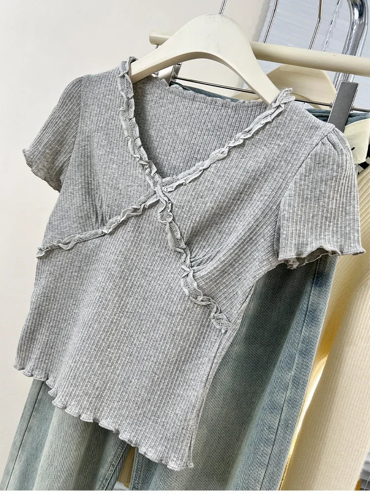 Summer Women T Shirt T-Shirt Woman Clothes Tops Tshirt Female Crop Top Tees Y2k Para Mujer Ropa De Mujer Roupas Feminina Traf