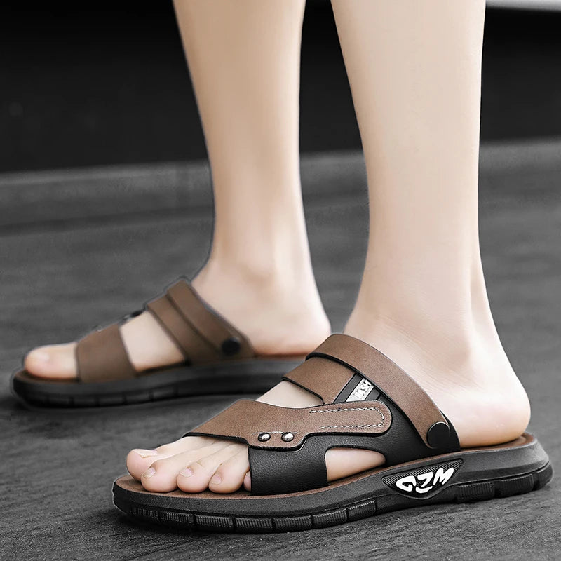YRZL Men Slides Summer Comfortable Slippers Sandals for Men Soft Lightweight Breathable Casual Beach Shoes Indoor Outdoor Slides