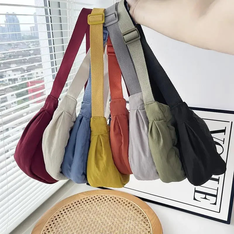 Summer New Nylon Waterproof All-match Messenger Bag Dumpling Bag Men and Women Multi-color High-quality Shoulder Bags