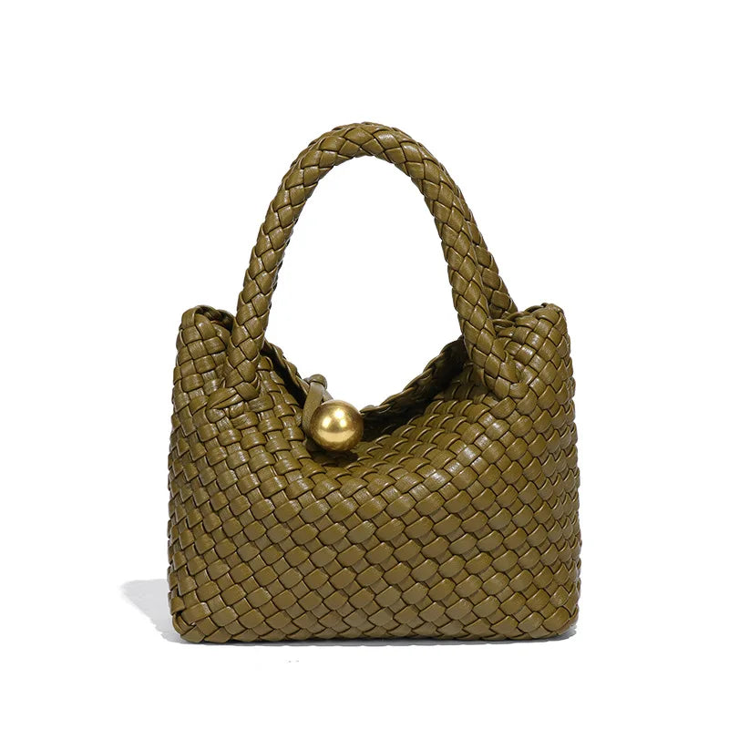 Woven Shoulder Bag for Women Crossbody Tote Bag for Women Small Handbag Vegan Leather Purse Tote Handbag Hobo Bag