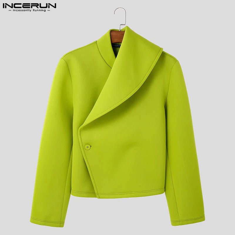 Stylish Casual Style Tops INCERUN New Men Deconstruction Design Solid Loose Jackets Handsome Male Long Sleeved Jackets Coat 2025