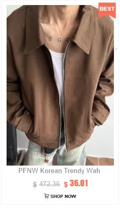 PFNW Winter New Oversized Black Cotton-padded Coat Men's Trend Tie-dye Print Fur Collar Zipper Hooded Quilted Padded Jackets
