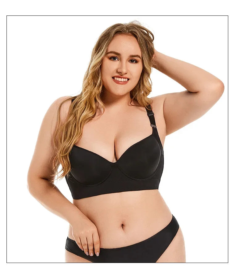 Push-Up Back Smoothing Bra Back Smooth Out Shaper Plus Size Wide Band Bras Shapewear Back Fat Smooth Underwear Shapers F Cup