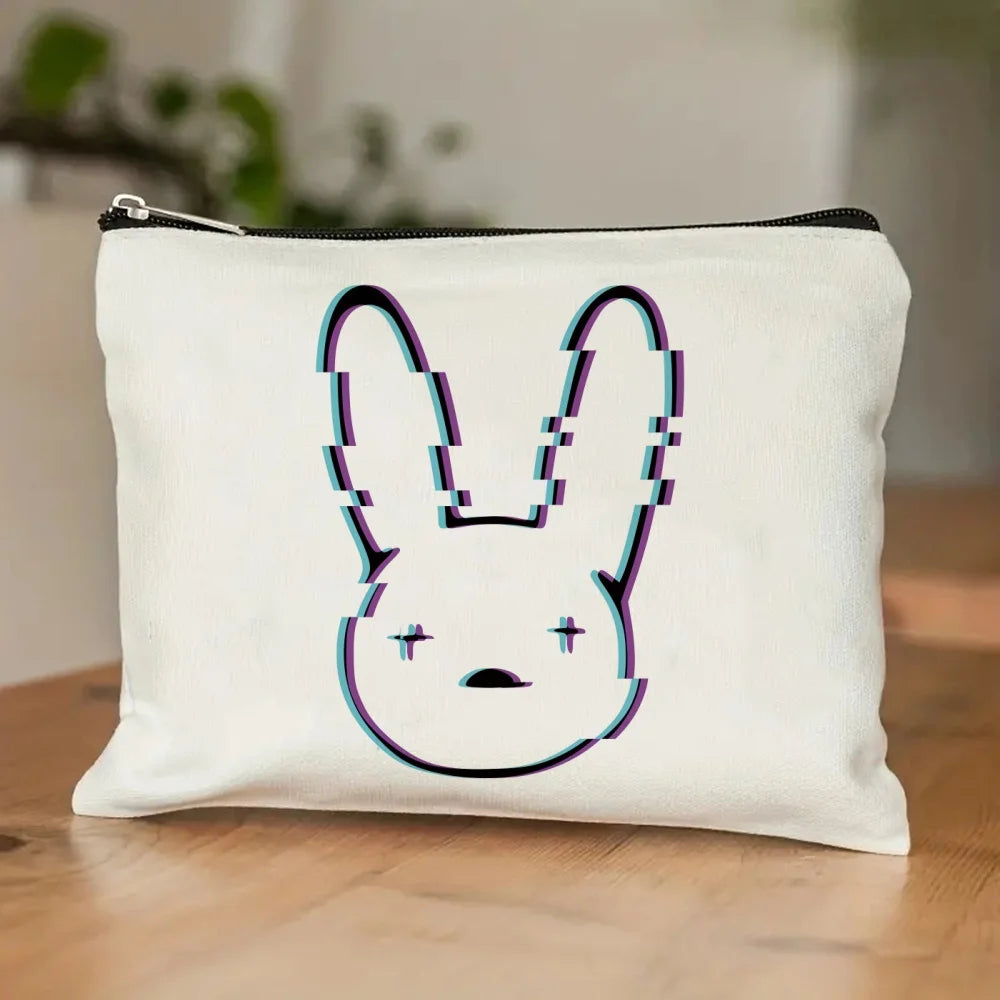 Un Verano Sin Ti Gift Bag Set, Bad Bunny Print Tote Bag, Casual Canvas Shoulder Bag with Mini Storage Bag