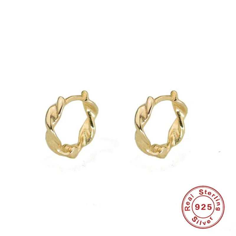 CANNER White Zircon Simple Love Round Earring For Women 925 Sterling Silver Earrings Hoops Pendiente Plata Piercing Gold Jewelry