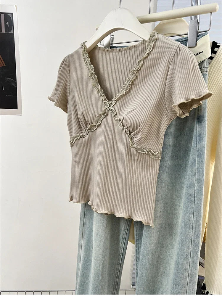 Summer Women T Shirt T-Shirt Woman Clothes Tops Tshirt Female Crop Top Tees Y2k Para Mujer Ropa De Mujer Roupas Feminina Traf
