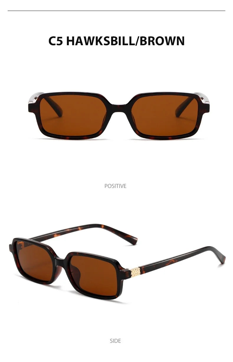 Polarized Small Square Sunglasses Men Women Driving Shades Uv400 Fashion Retro Vintage Sun Glasses Summer Trendy Travel Eyewear