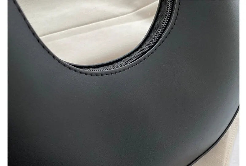 Underarm Bag New Tide Solid Color Casual Texture Fashion One Shoulder French Niche Crescent Shape