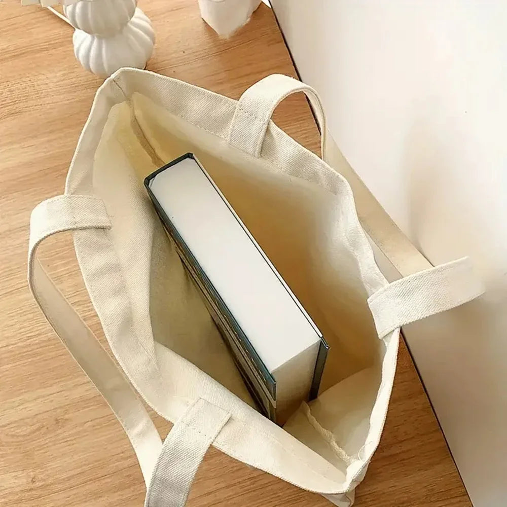 Un Verano Sin Ti Gift Bag Set, Bad Bunny Print Tote Bag, Casual Canvas Shoulder Bag with Mini Storage Bag