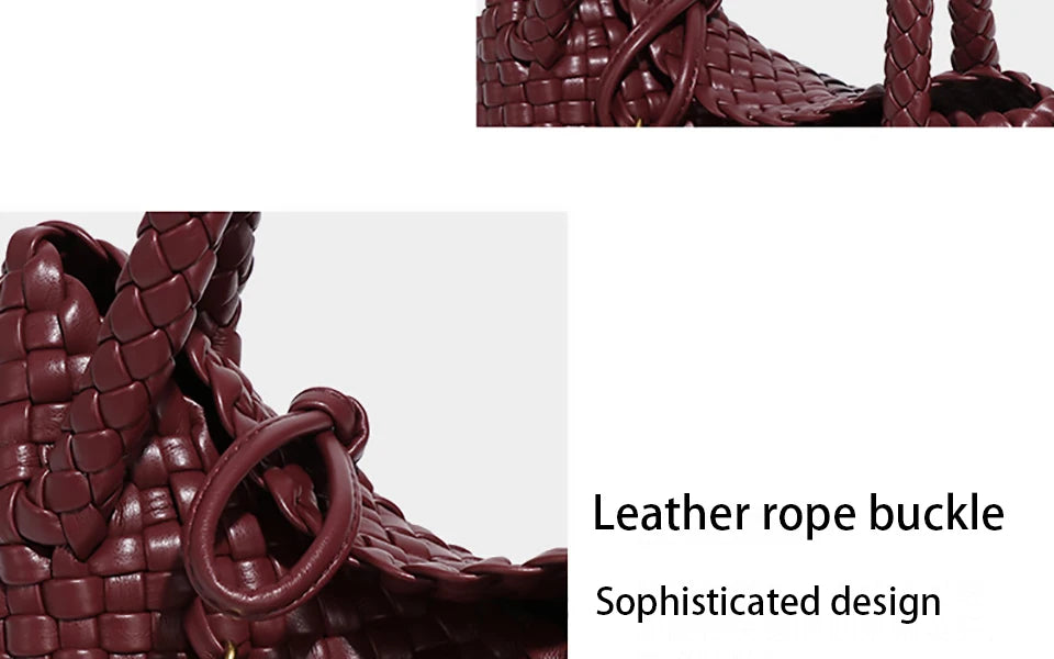 Woven Shoulder Bag for Women Crossbody Tote Bag for Women Small Handbag Vegan Leather Purse Tote Handbag Hobo Bag