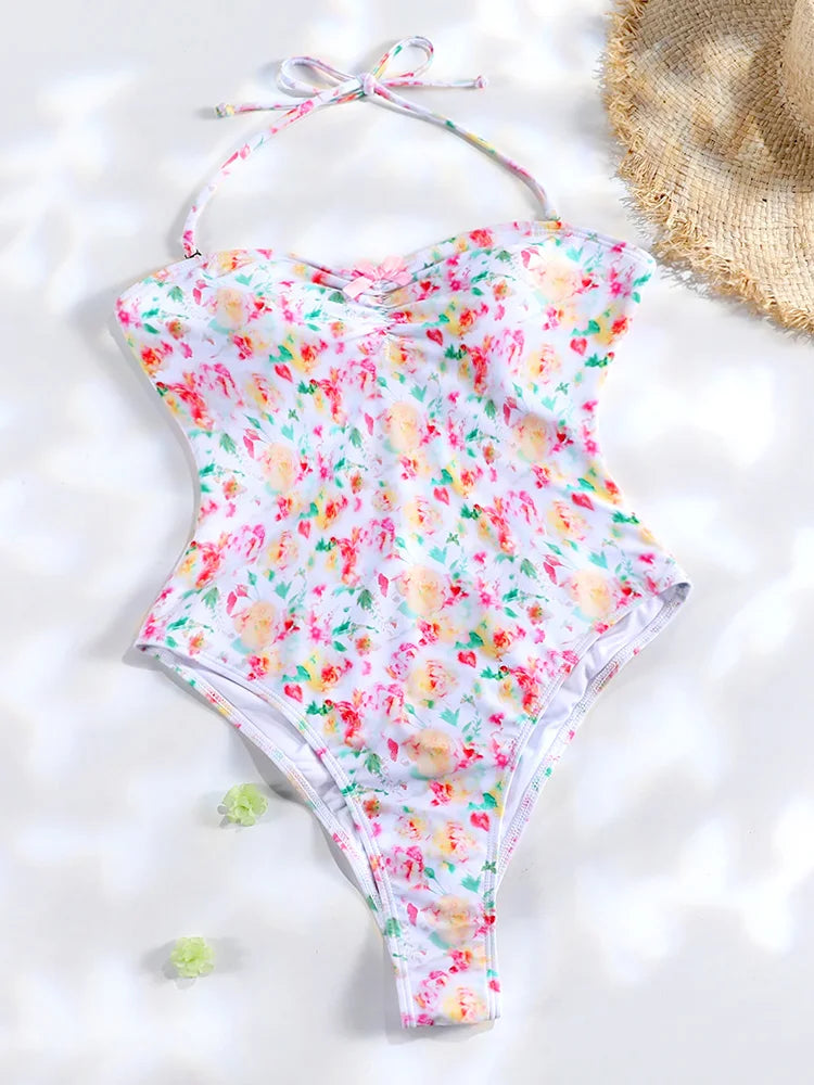 Plaid Print Bikinis Bow Swimwear Women Swimsuit Triangle Bikini Set Bandage Bath Suit Low Waist Thong Beachwear New Biquini