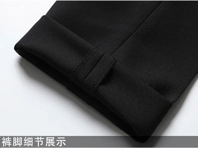 New (Blazer+ Vest + Pants) Fashion Business Men's Professional Dress Solid Color Trend Casual Gentleman Slim Groom Suit M-6XL