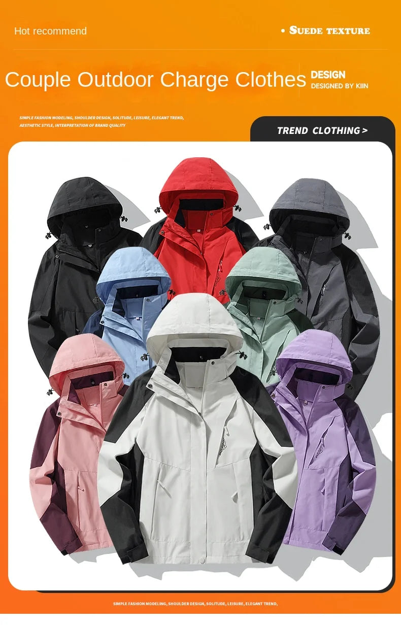 Spring Autumn Fashion Trend High Quality Versatile Windproof Waterproof Outdoor Couple Sports Leisure Mountaineering Clothing