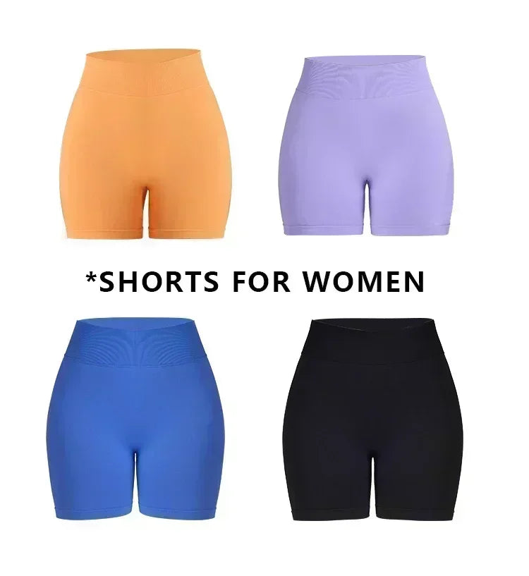 Impact Shorts Low Ribbed Waist Band Women Scrunch Bum Gym Shorts Seamless Yoga Shorts Workout Biker Short Stretch Fitness Short