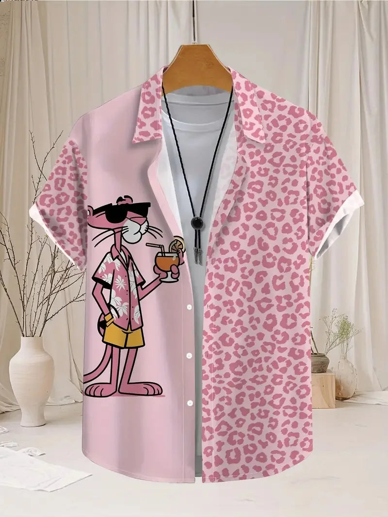 Short-sleeved printed shirt, suitable for both men and women. 3D pattern design. Summer fashion style shirt.