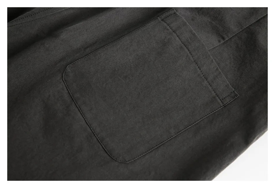 Japanese Streetwear Fashion Show Overalls Men's Loose Vintage Straight Casual Pure Cotton Wide-leg Baggy Pants Cargo Trousers