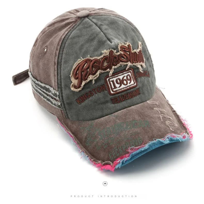 Retro Letter Embroidery Baseball Caps Spring Summer Men Women Cotton Adjustable Casual Hat Hip Hop Streetwear Sun Hats y2k hat