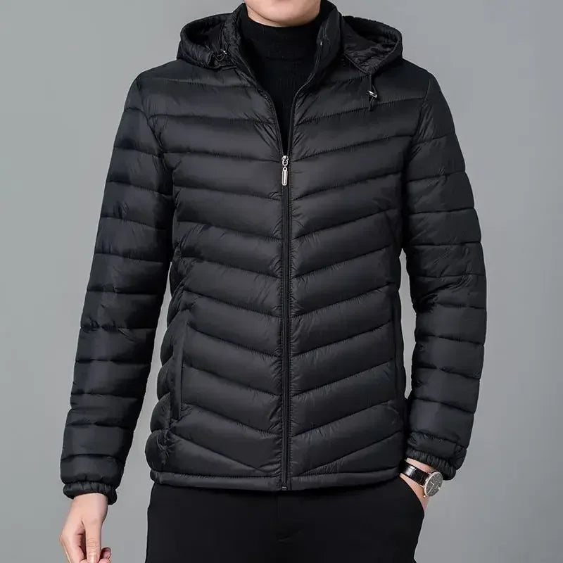 Men's Down Jacket Casual Padding Warm Parkas Lightweight Puffer Male Padded Coats Winter New in External Clothes Aesthetic 2024