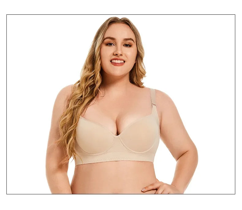 Push-Up Back Smoothing Bra Back Smooth Out Shaper Plus Size Wide Band Bras Shapewear Back Fat Smooth Underwear Shapers F Cup