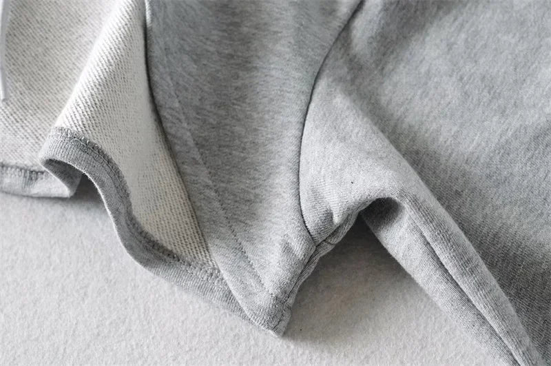 YPFF Spring New Style European Cropped Sports Drawstring Hooded Sweatshirt Women's Solid Color Versatile Long Sleeve Hooded Top
