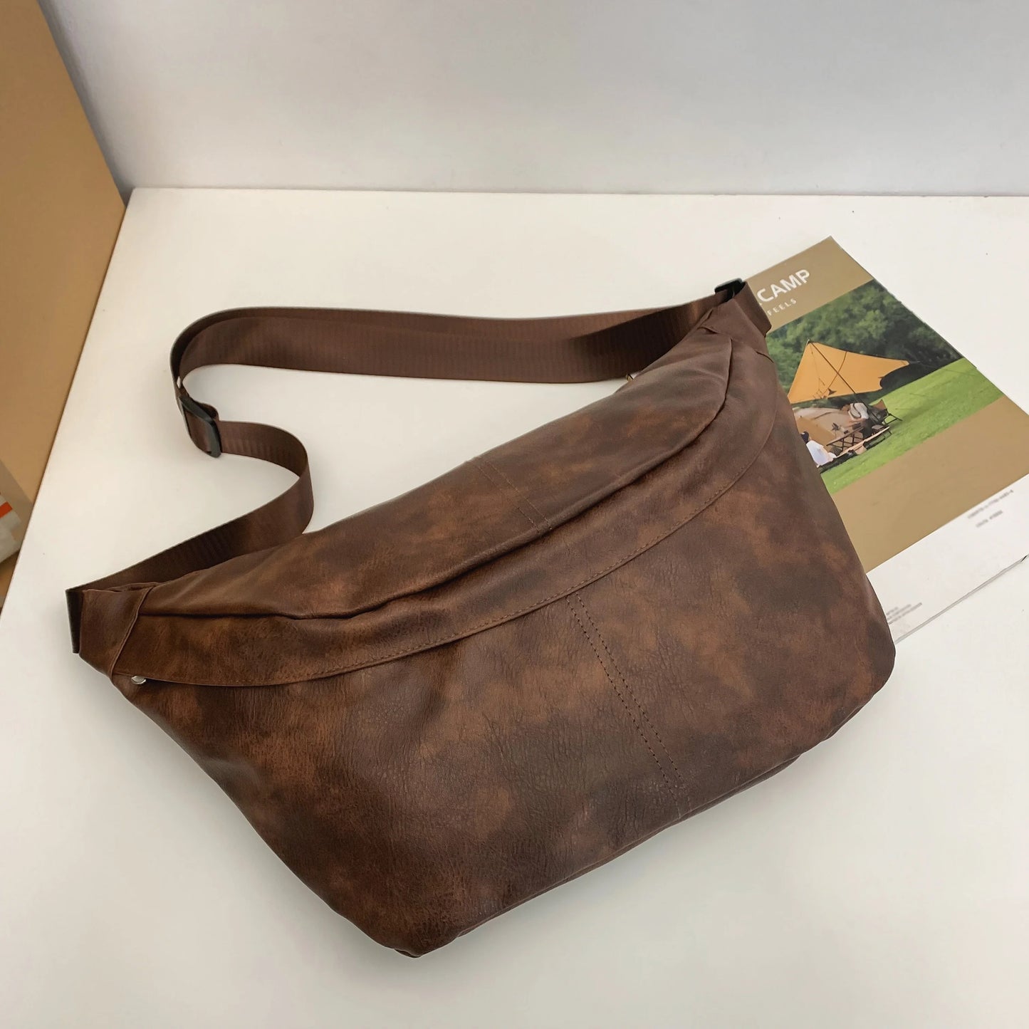 Men's Chest Bag Casual Simple Large-Capacity Crossbody Bag Men's Travel Men's Motorcycle Cycling Bag Daily Sports Fitness Free Shipping Messenger Bag