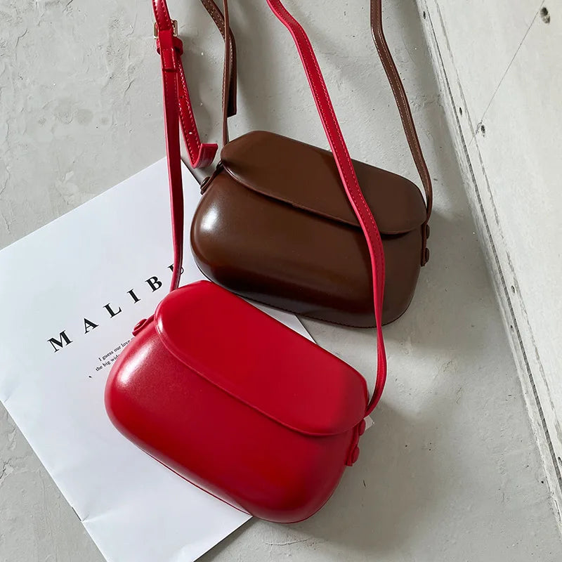 Fashion Women Messenger Bag PU Leather Small Shell Bag Vintage Shoulder Bag Ladies Handbags Luxury Purse Crossbody Bags