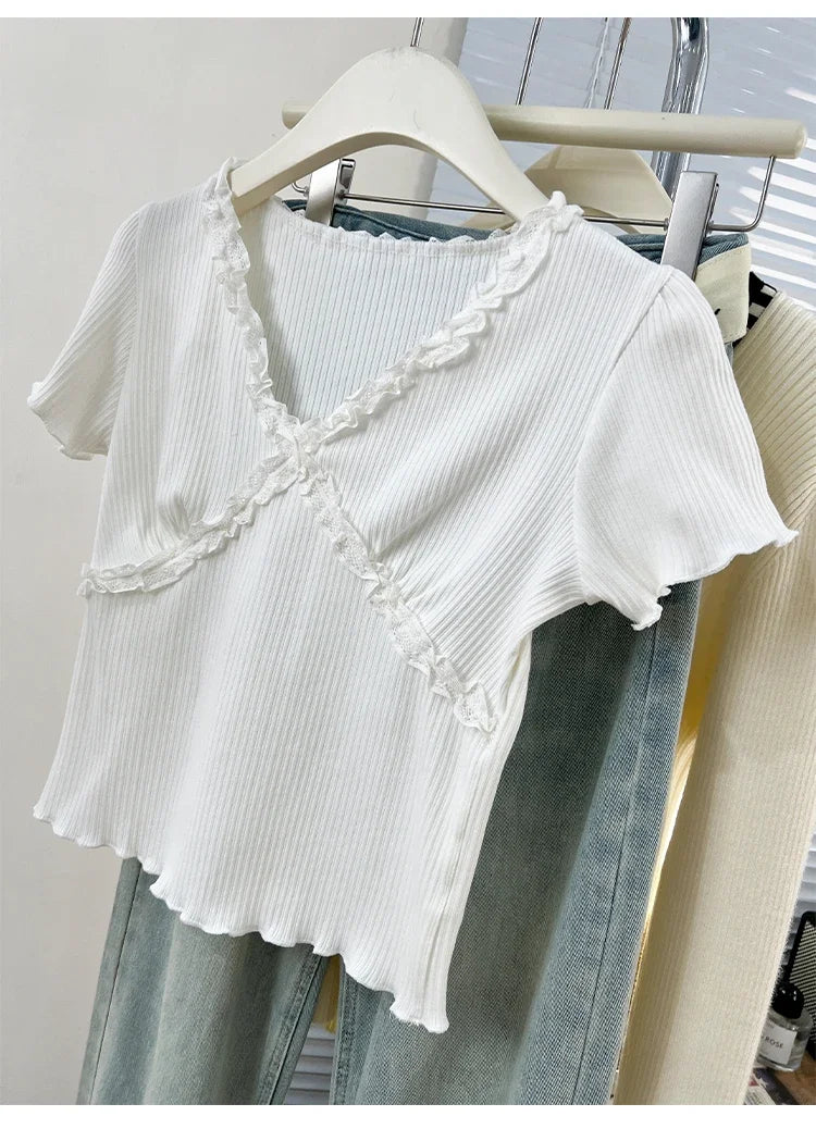 Summer Women T Shirt T-Shirt Woman Clothes Tops Tshirt Female Crop Top Tees Y2k Para Mujer Ropa De Mujer Roupas Feminina Traf