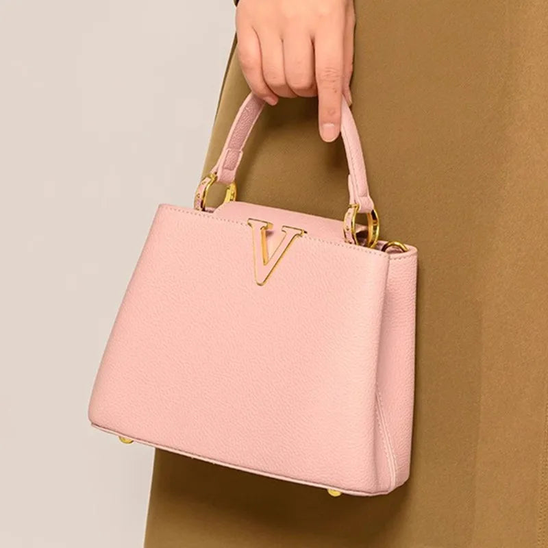 New Summer Versatile Women's Bag High-end Sense Exquisite Handbag Soft Leather Crossbody Commuter Bags Luxury Fashion