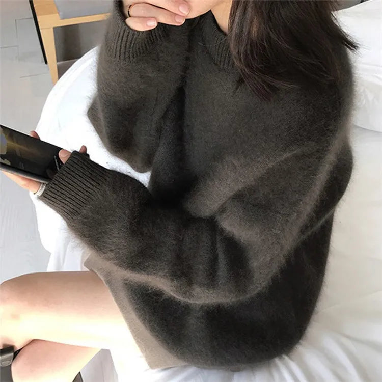 Women Sweater Womens Winter Sweaters Pullover Traf Female Knitting Overszie Long Sleeve Loose Knitted Outerwear Ropa De Mujer